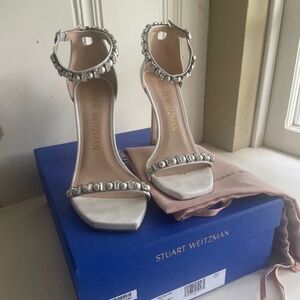 Stuart Weitzman size 9 ankle strap heeled sandals